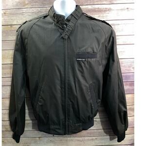 Members Only 1980s Vintage Jacket Cafe Classic 38 Black